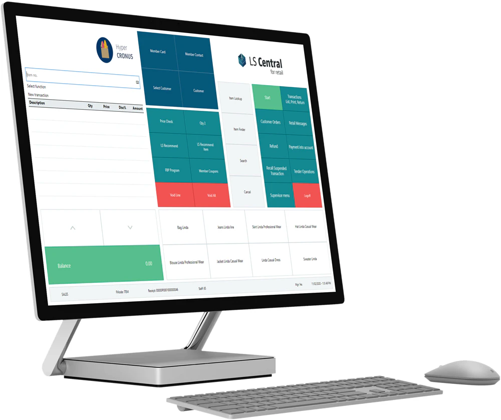 screenshot of LS Retail